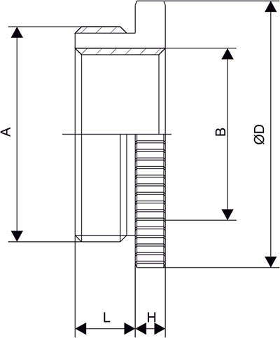 Reducer Light Knurling Diagram